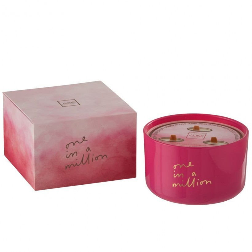 Αρωματικό κερί JO2418 One In A Million Glass Fuchsia - Scent: Tropical Fruity