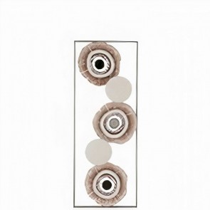 WALL DECORATION METALLIC JO3562 WHITE BROWN 29xΗ:75