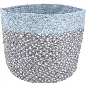 STORAGE BASKET NATTIOT BRENDA BLEU 35xH30 100% COTTON