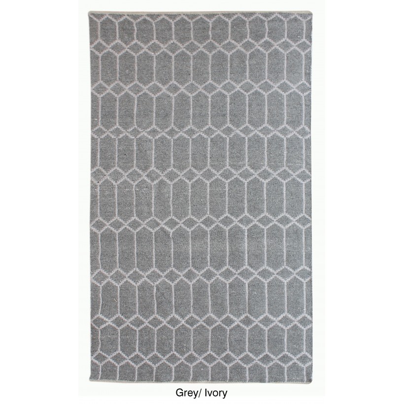 RUG GLENCE GREY IVORY 160X230 100% POLYESTER