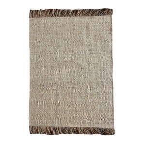 RUG ROHNS CHARCOAL GREY NATURAL 160X230 100% JUTE