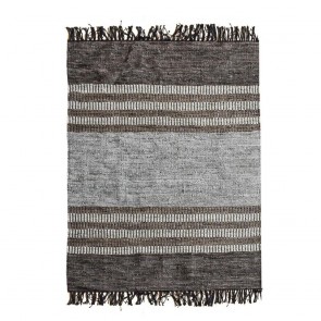 RUG JODAR TAUPE 120X180 85% LEATHER 5% JUTE 10% COTTON