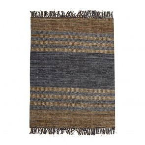 RUG JODAR STONE 160X230 85% LEATHER 5% JUTE 10% COTTON