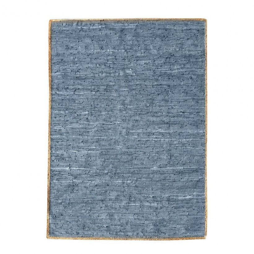 RUG JACMEL BLUE 160X230 83% LEATHER 17% JUTE