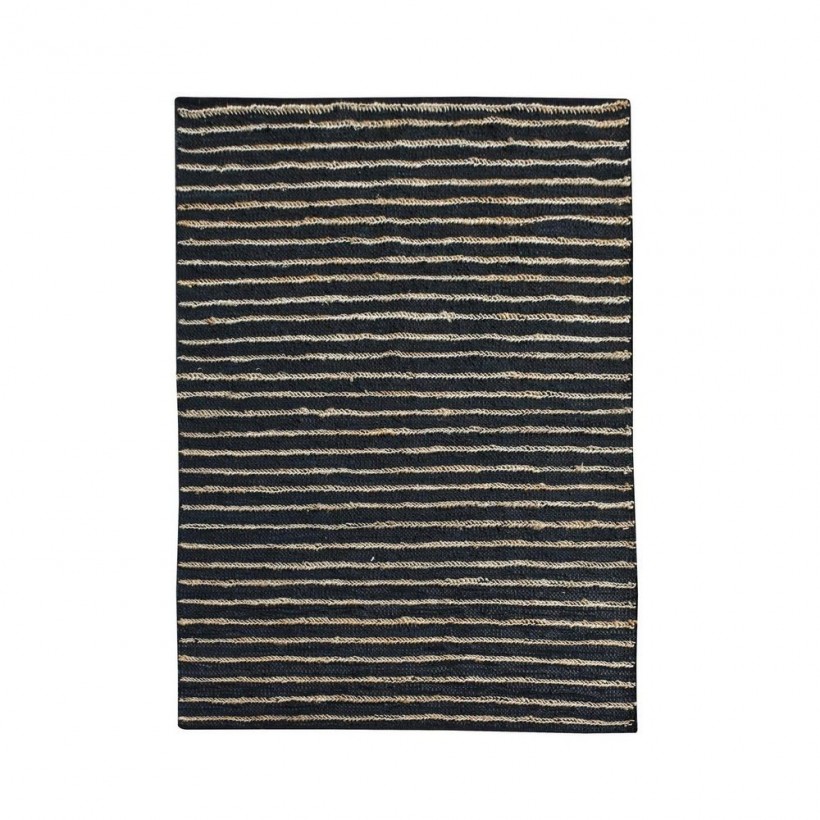 RUG ESTELLA CHARCOAL 160X230 30% JUTE 70% LEATHER