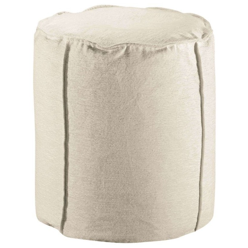 POUF VIVARAISE VELOR NEIGE 40XH42 100% POLYESTER