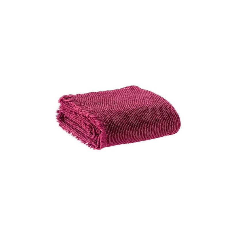 THROW VIVARAISE KAYA FUCHSIA 140x200 100% COTTON