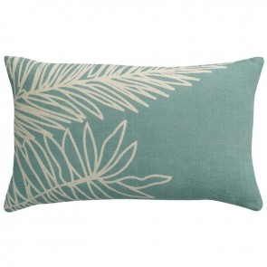 CUSHION VIVARAISE ZEFF PALM VERT DE GRIS 30X50 100% LINNEN