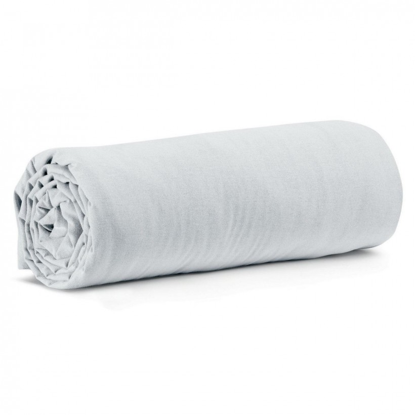 FITTED SHEET VIVARAISE CALITA 160x200 BLANC 100% COTTON