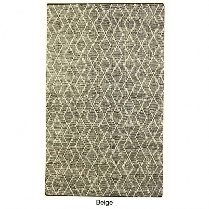 RUG  WINNOW BEIGE 160X230 70% LEATHER 30% COTTON