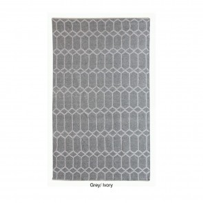 RUG  GLENCE GREY IVORY 120x180 100% POLYESTER