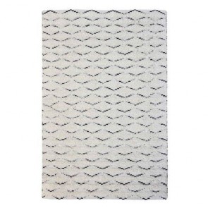 ΧΑΛΙ THE RUG REPUBLIC EDDIS WHITE BLACK 160X230 100% ΜΑΛΛΙ