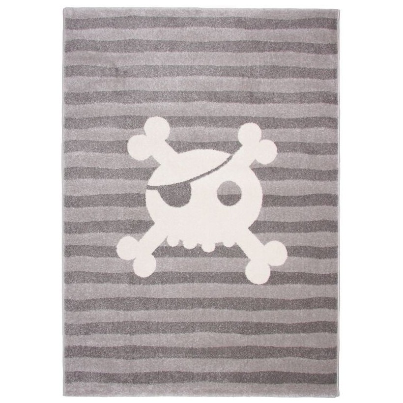 ΧΑΛΙ NATTIOT SWEET SKULL GRIS - ECRU 120X170 100% Polypropylene