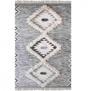 ΧΑΛΙ THE RUG REPUBLIC AVIA IVORY BLACK 160X230 100% ΜΑΛΛΙ