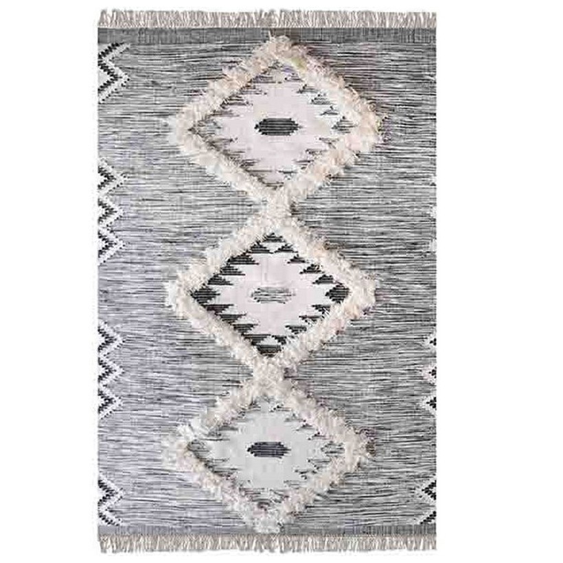 ΧΑΛΙ THE RUG REPUBLIC AVIA IVORY BLACK 160X230 100% ΜΑΛΛΙ