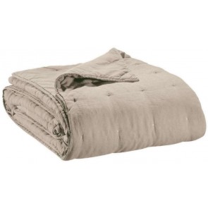 BED COVER VIVARAISE ZEFF NATUREL 240×260 FRONT SIDE...