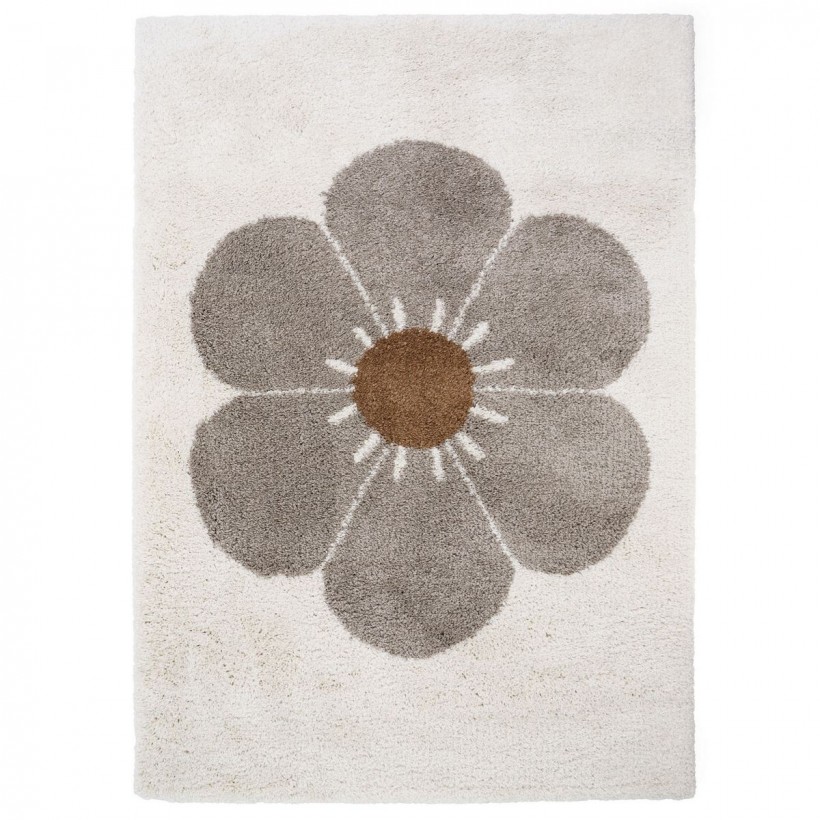 ΧΑΛΙ NATTIOT BOHEMIAN DAISY TAUPE 120x170 100% ΣΥΝΘΕΤΙΚΟ