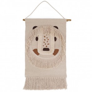 WALL HANGING NATTIOT LITTLE LEOPOLD ECRU 35x45cm 100% COTTON