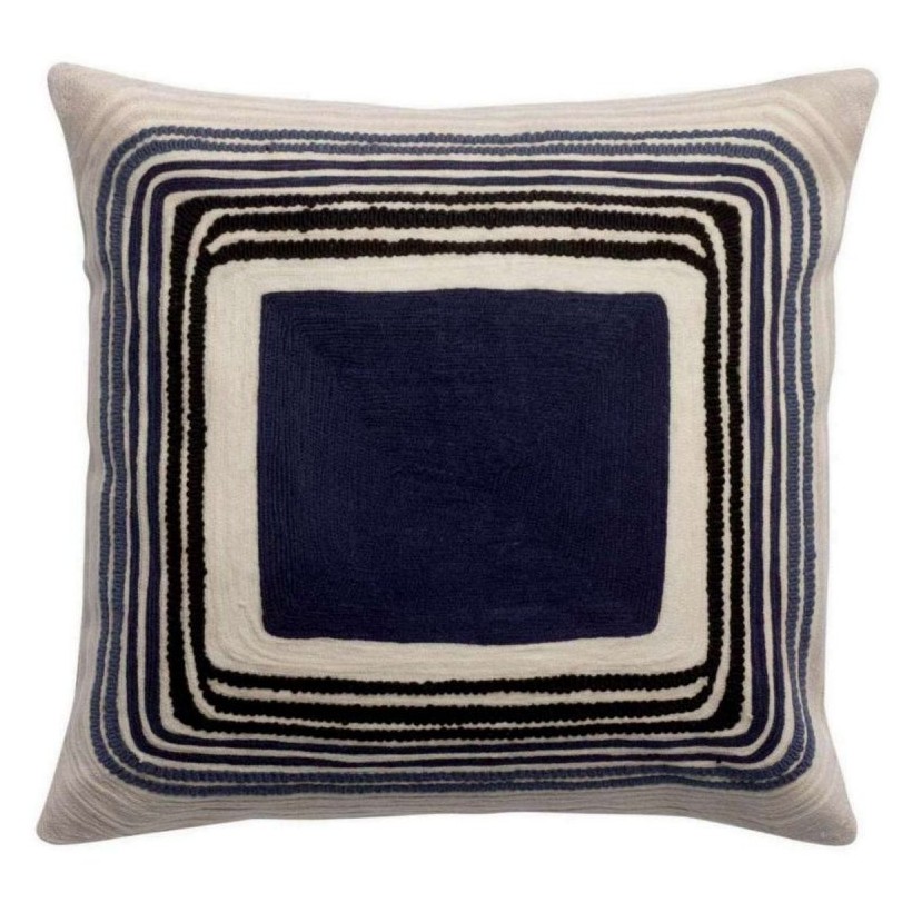 HANDMADE CUSHION VIVARAISE CASSIE MARINE 45x45 100%COTTON