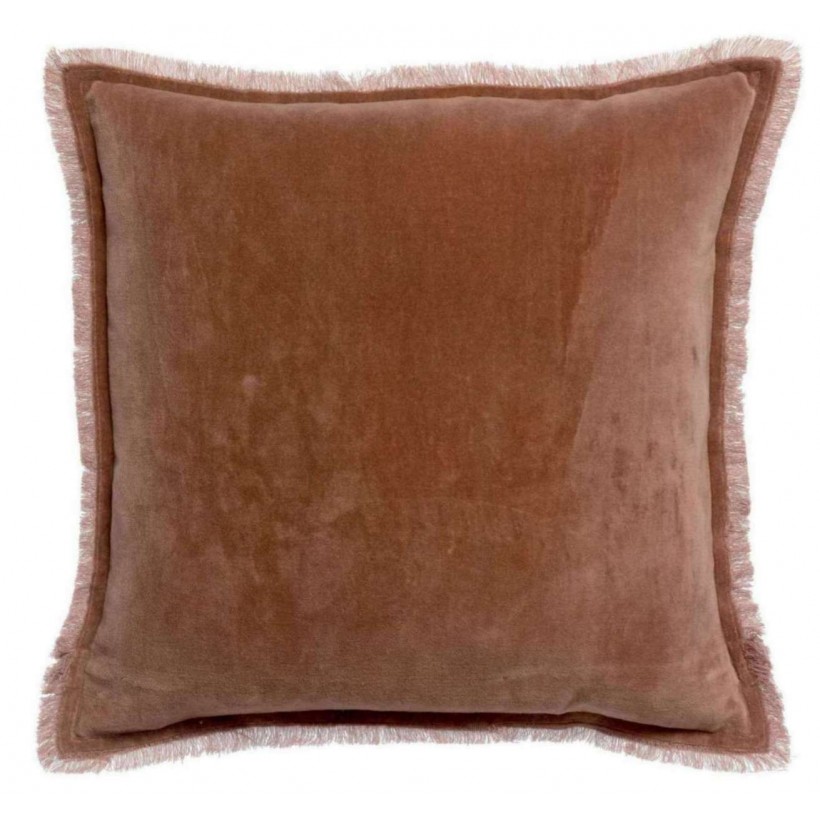 CUSHION VIVARAISE FARA BOIS DE ROSE 45×45 100% VELVET COTTON