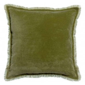 CUSHION VIVARAISE FARA OLIVE 45×45 100% VELVET COTTON