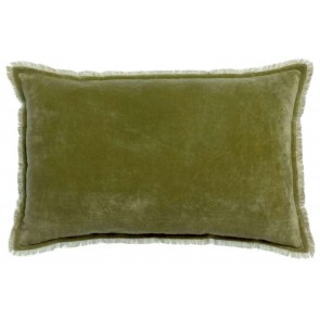 ΜΑΞΙΛΑΡΙ VIVARAISE FARA OLIVE 40×65 100% ΒΑΜΒΑΚΕΡΟ ΒΕΛΟΥΔΟ