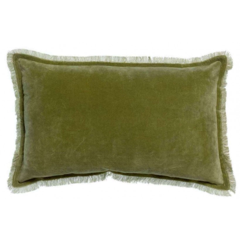 CUSHION VIVARAISE FARA  OLIVE 30×50 100% VELVET COTTON