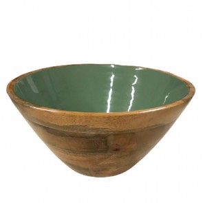 WOODEN SALAD BOWL 12146 MANGO EVERGREEN 30X15 FROM ENAMEL