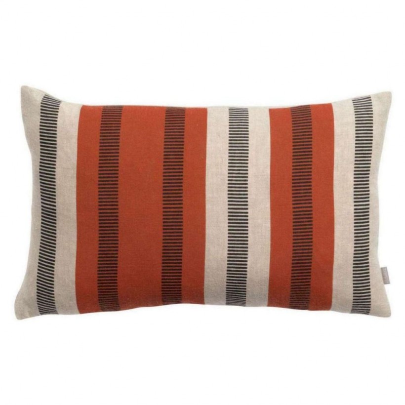 CUSHION VIVARAISE ZEFF EDEN GROSEILLE 30x50 100% LINEN