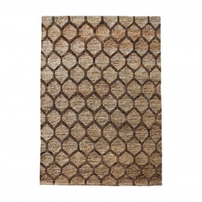 RUG LINBURN BROWN  NATURAL 160x230 60% JUTE 40% LEATHER