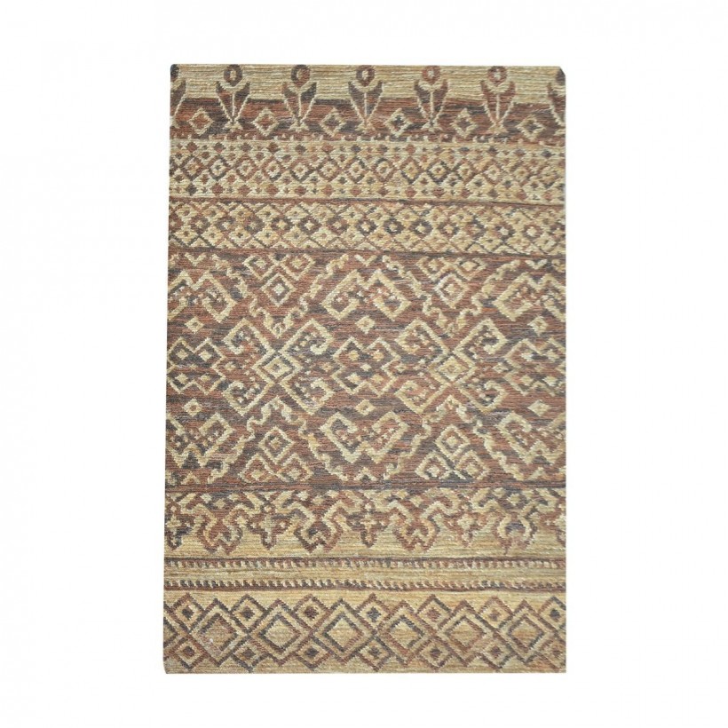 RUG ZANE NATURAL BROWN 160X230 55% LEATHER 45% JUTE