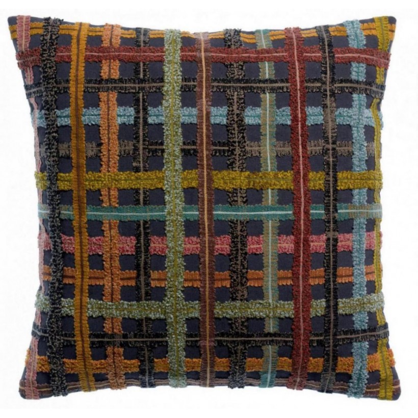 HANDMADE CUSHION VIVARAISE SOLINE AMBRE 45x45 100% COTTON