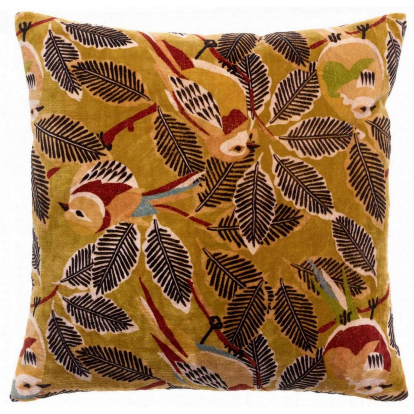 HANDMADE CUSHION VIVARAISE ZAZU VELOURS GOLD 45x45  100% COTTON