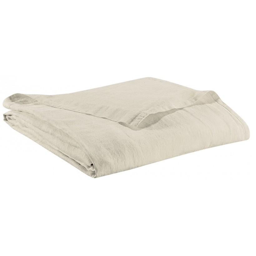 BED SHEET VIVARAISE ZEFF LIT CRAIE 240x300 100% LINEN