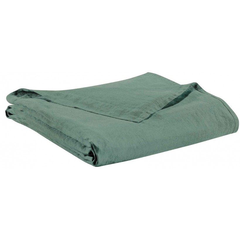 BED SHEET VIVARAISE ZEFF LIT VERT DE GRIS 240x300 100% LINEN