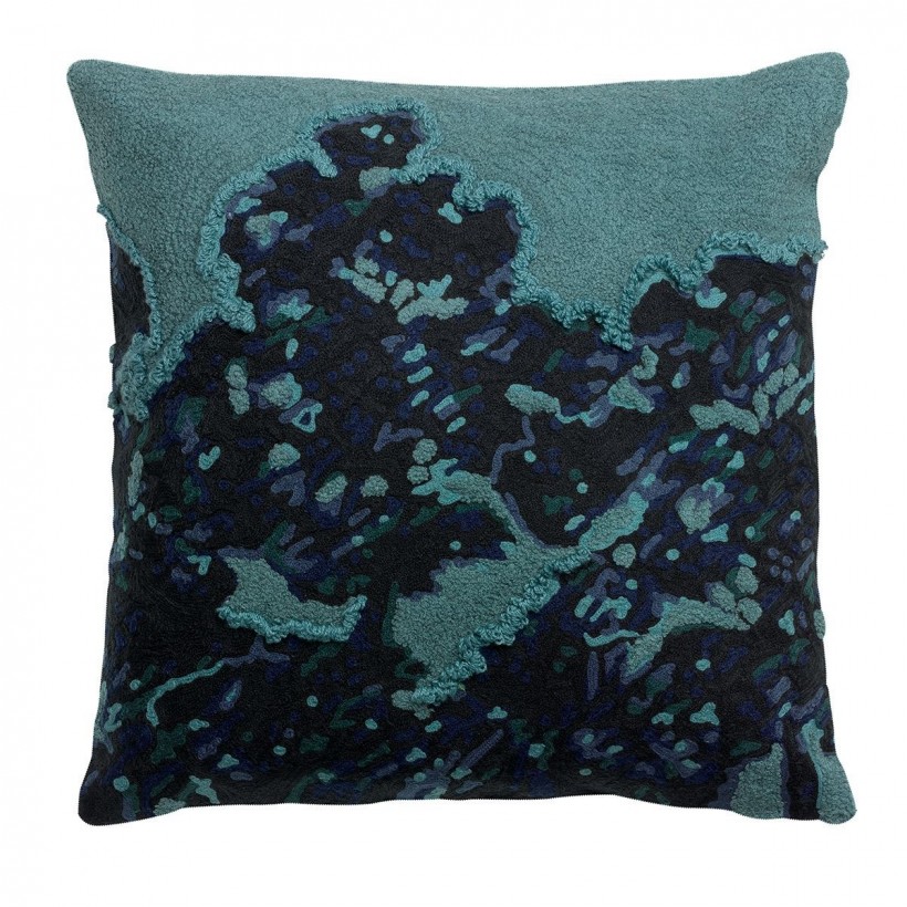 CUSHION VIVARAISE MARA VERT DE GRIS 45×45 100% COTTON