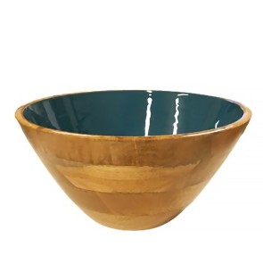 ENEMAL WOODEN SALAD BOWL 12145 MANGO COVE 30X15