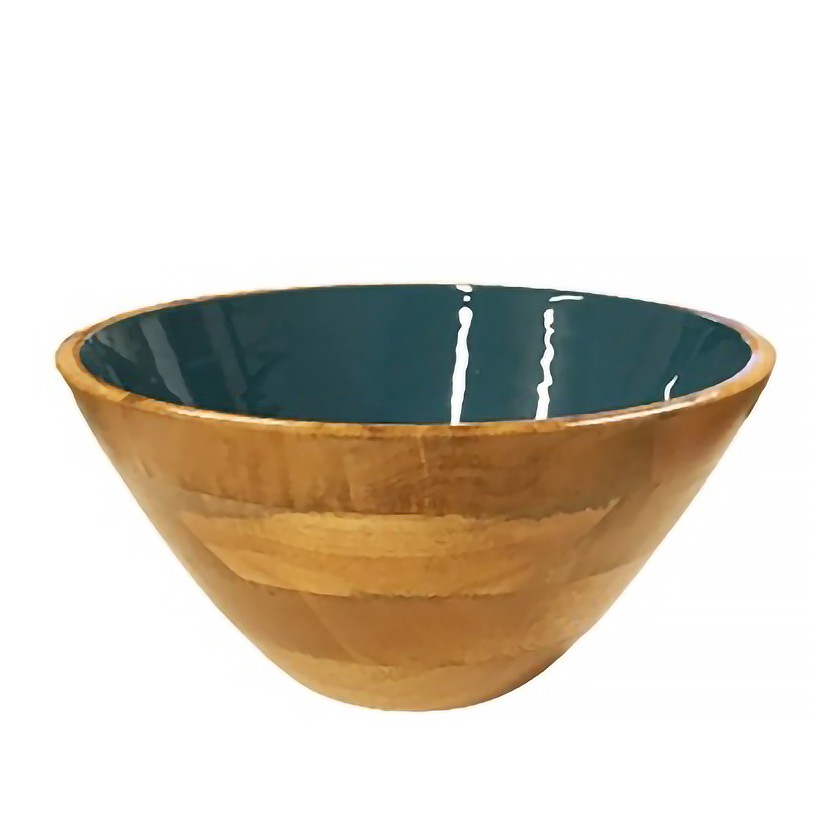 WOODEN SALAD BOWL 12145 MANGO COVE 30X15 FROM ENAMEL