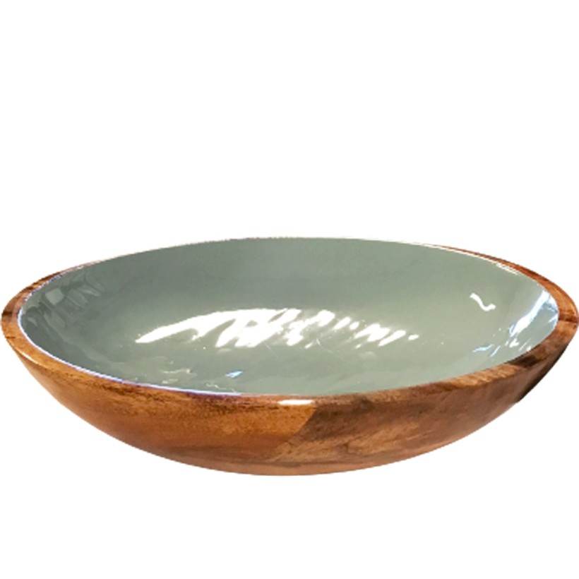 ENAMEL WOODEN PLATE 12152 MANGO DΙΑΜ:35cm