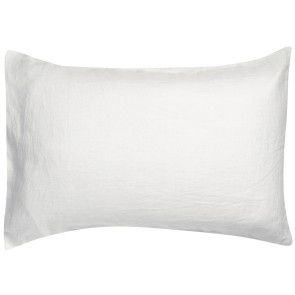 PILLOW CASE VIVARAISE ZEFF LIT BLANC 50x75 100% LINEN