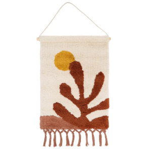 WALL HANGING NATTIOT BOTANICA WHITE 40x50 100% COTTON