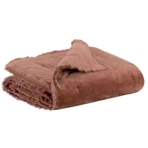 THROW VIVARAISE FARA BOIS DE ROSE 135X200 100% VELVET COTTON