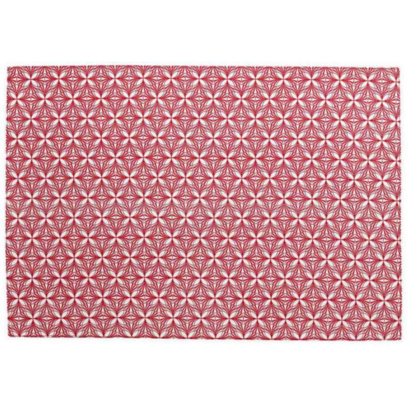 PLACEMAT CALYPSE ROUGE 33X48 100% COTTON