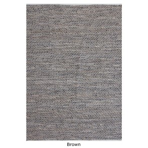 RUG STABLES BROWN 160x230 50% LEATHER 50% COTTON