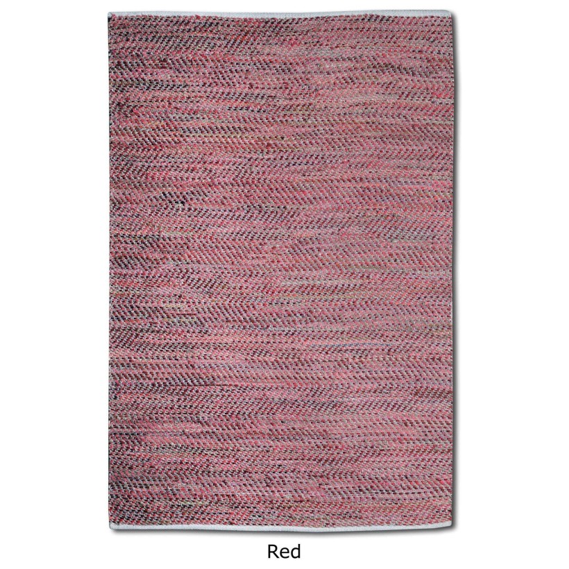 RUG STABLES RED 160x230 50% LEATHER 50% COTTON