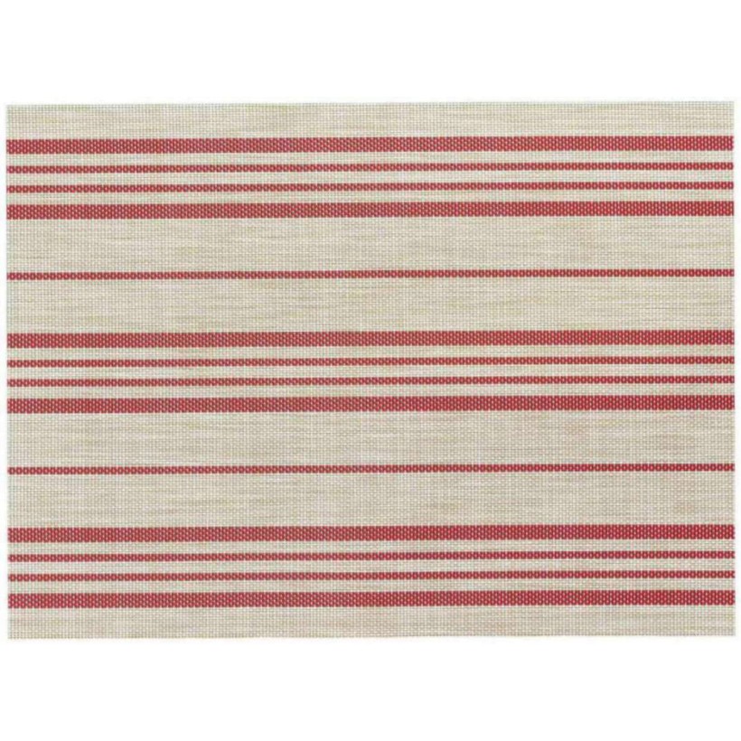 PLACE MAT WINKLER SINA NATUREL/ROUGE  33x45 75%PVC 25%POLYESTER