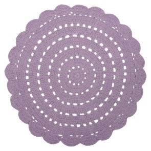 RUG NATTIOT ALMA MAUVE D120 100% COTTON