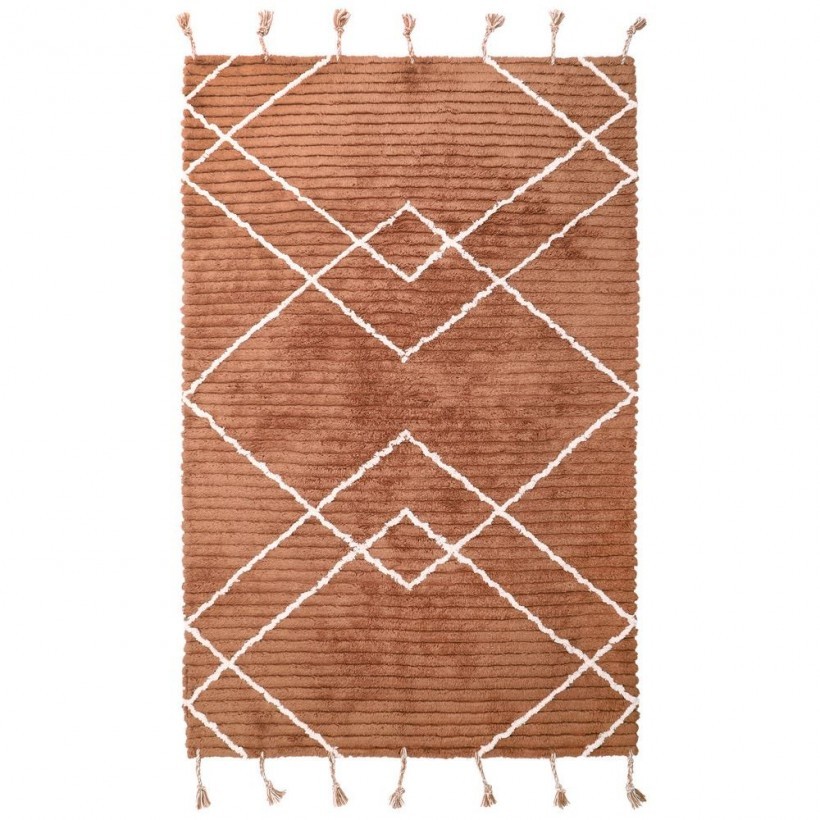 RUG NATTIOT LASSA TOFFEE 135x190 100% COTTON