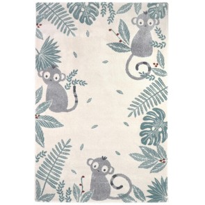 RUG NATTIOT PARADISE MONKEY GRIS 120X170 100% POLYROPYLENE