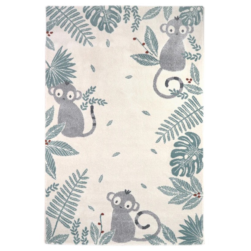 RUG NATTIOT PARADISE MONKEY GRIS 120X170 100% POLYROPYLENE